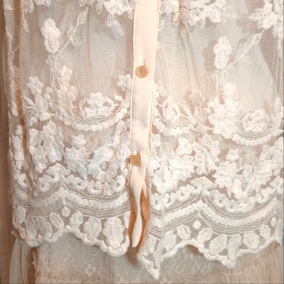 Melady Lace Midi Dress Set: Shein Tank Top+ Camisole & Layered Skirt, Lght Tan,S - Picture 11 of 16